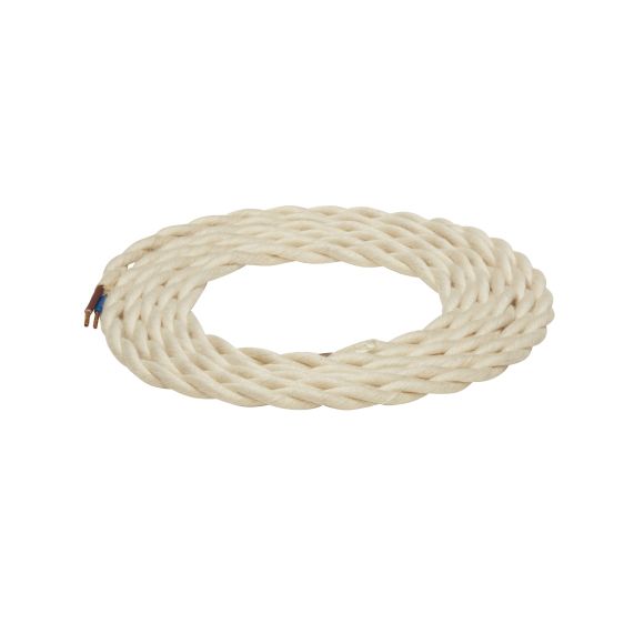 Cable torsadé Blanc cassé 2 mètres 2 x 0,75mm2