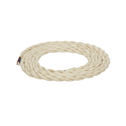 Cable torsadé Blanc cassé 2 mètres 2 x 0,75mm2