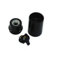 Douille demontee E14 noir lisse culot H15mm sortie de fil