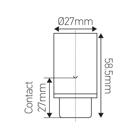 Douille montee thermoplastique E14 noir lisse culot H21mm
