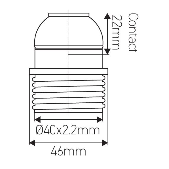 Douille montee thermoplastique E27 blanc av portee