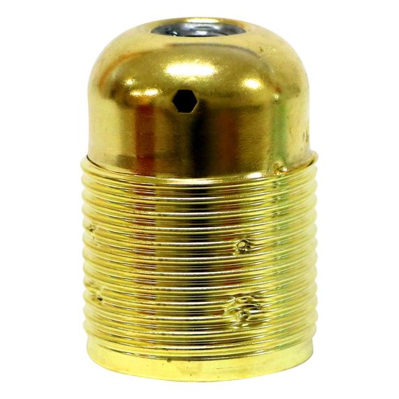 Douille demontee acier E27 laiton filetee av borne de terre