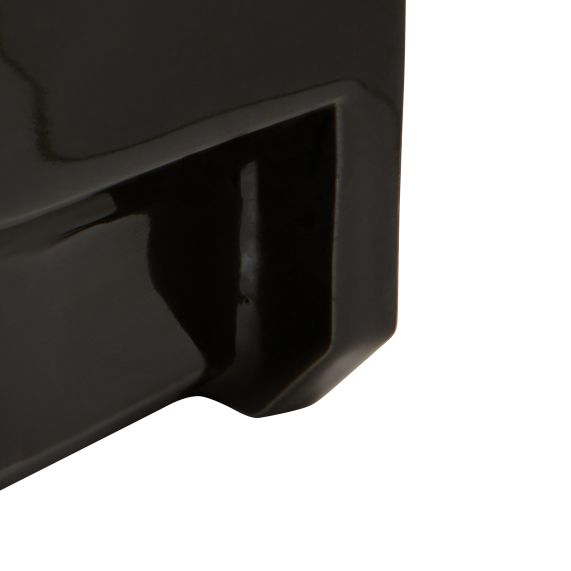 Applique porcelaine E14 av. verrerie opaline noir