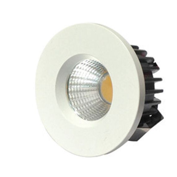 Mini spot LED 3W 3000K 200lm alim.: 350 mA câble 20 cm finition blanche IP20