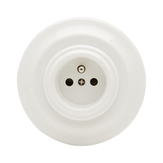 RETRO-CHARM socket porcelain white