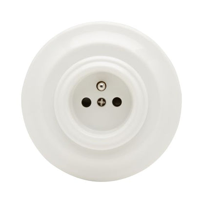 RETRO-CHARM socket porcelain white