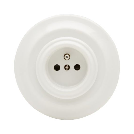 RETRO-CHARM socket porcelain white