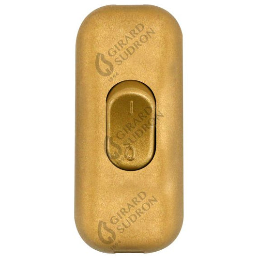 Interrupteur bipolaire or 60x26x15mm 2A/250V