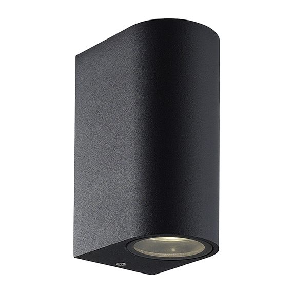 Applique murale haut /bas GU10 noir a equiper Capella 2x11W max IP54 93x68x150mm