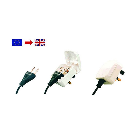 Fiche-Adaptateur 3A Europa/Uk Blanche