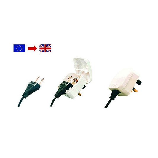 Fiche-Adaptateur 3A Europa/Uk Blanche