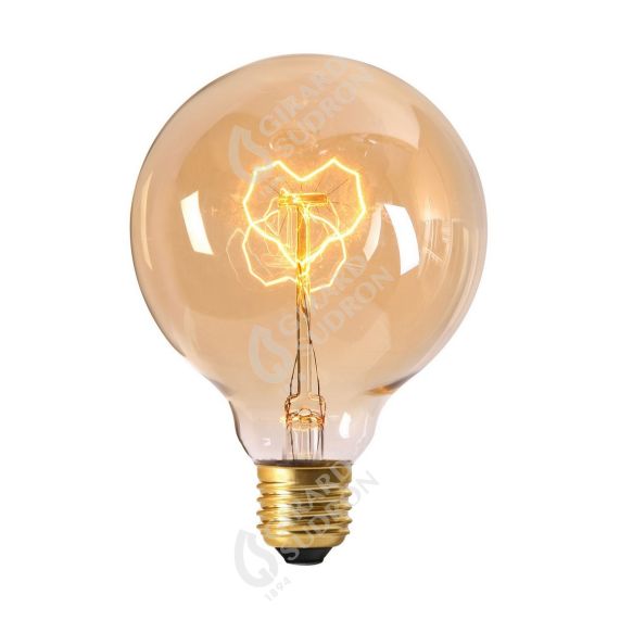 Globe Filament Métallique Cœur 24W E27 2000K Ambre