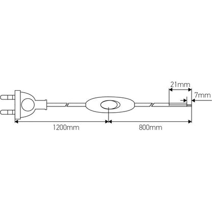 Cordon 2X0.75 L.2M Or Avec Inter