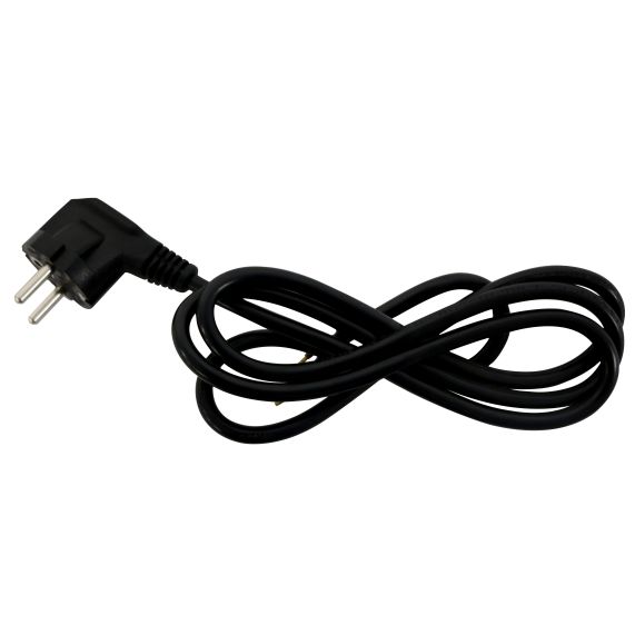 SCordon plastique noir av fiche sans inter euro schuko 3x1mm² 1,50m