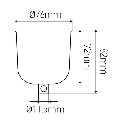 Pavillon plastique blanc av vis d'arret 76x82mm