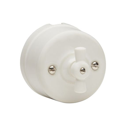 RETRO-CHARM switch porcelain surface mounted white