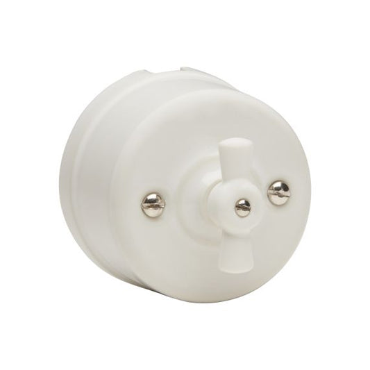 RETRO-CHARM switch porcelain surface mounted white