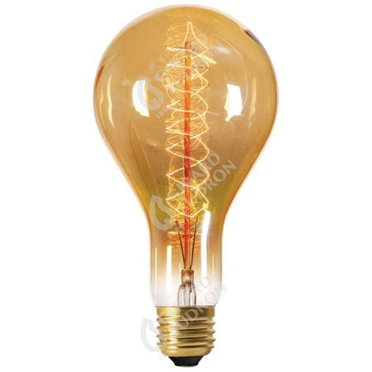 Lampe Filament Métallique Spiralé 240 mm 24W E27 2000K Ambre