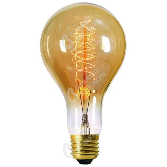 Lampe Filament Métallique Spiralé 200mm 24W E27 2000K Ambre.  3125460249787