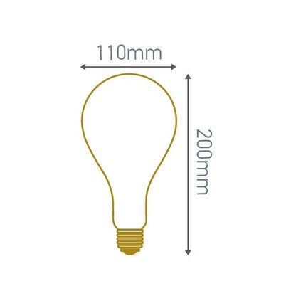 Lampe Filament Métallique Spiralé 200mm 24W E27 2000K Ambre.  3125460249787