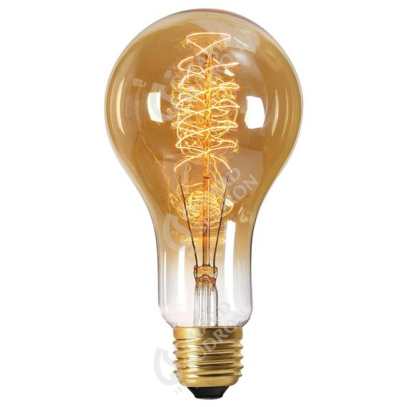 Lampe Filament Métallique Spirale 180mḿ 24W E27 2000K Ambre. 3125460249794