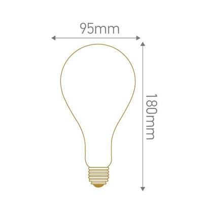 Lampe Filament Métallique Spirale 180mḿ 24W E27 2000K Ambre. 3125460249794