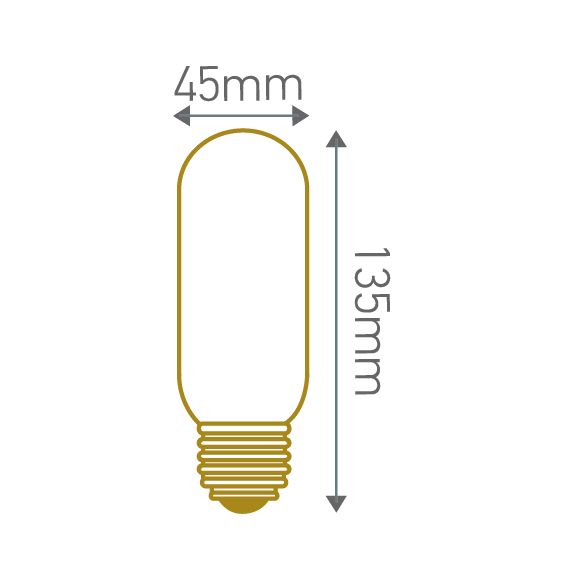 Tube Filament Métallique Spiralé 24W E27 2200K Cl. 3125460249923