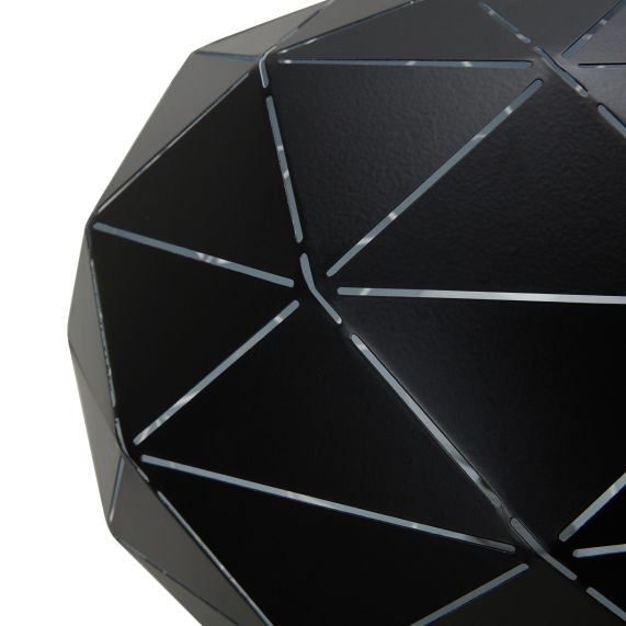 Lampe à poser E27 Max.60W abat-jour Noir extérieur / Blanc intérieur - pieds Bois clair - cable PVC L.200cm avec inter. Noir