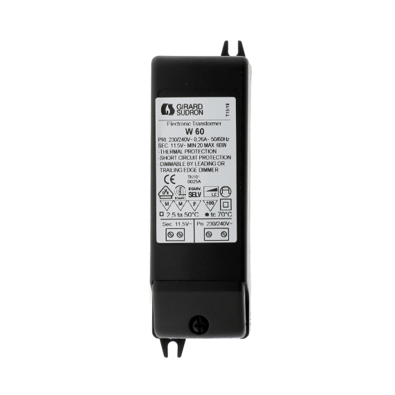 TRANSFO ELECTR. 20-60W 230/12V