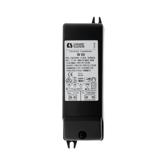 TRANSFO ELECTR. 20-60W 230/12V
