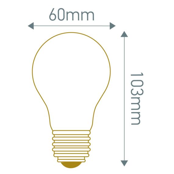 Standard A60 Filament LED 8W E27 2700K 780Lm Dim. Mat.