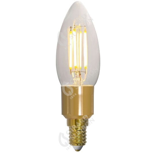 Flamme Lisse C35 Filament LED 6W E14 2700K 806lm Dim. Clear