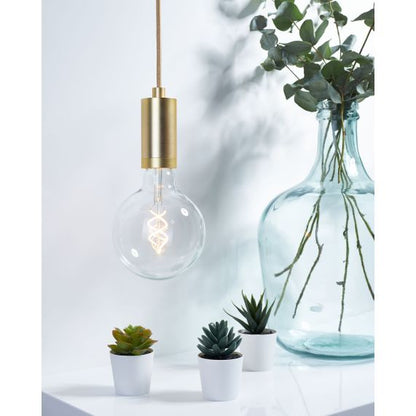 Douille Cylindre Acier E27 Dorée