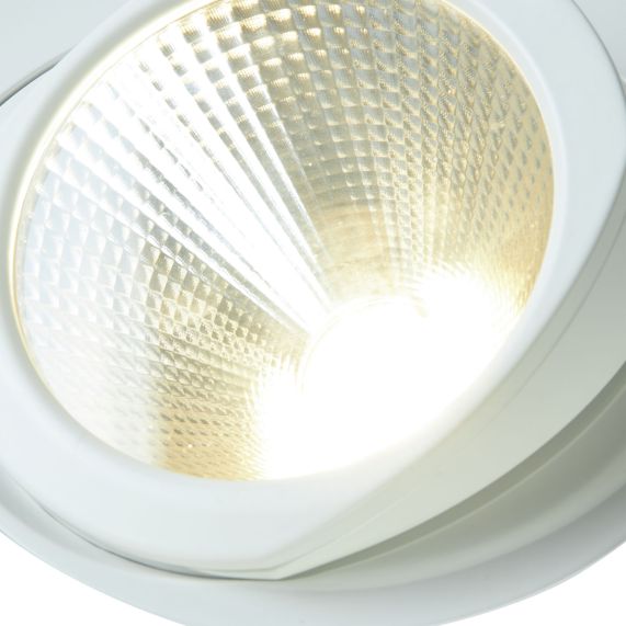Simba - Spot encastré orientable LED Ø168x122 enc.Ø150 35W 4000K 3000lm 36° blanc