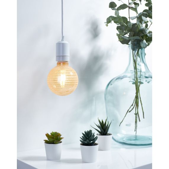 Globe D.100 Strie Ambre P De Vis 31,5Mm