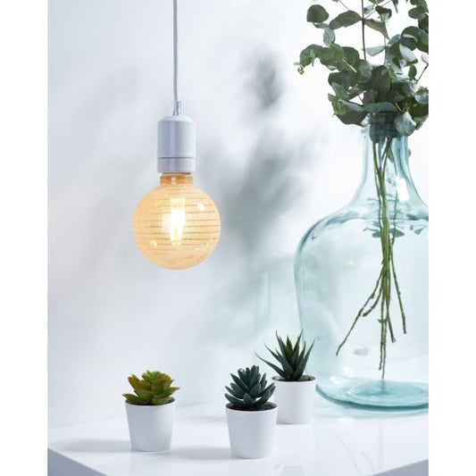 Globe D.100 Strie Ambre P De Vis 31,5Mm