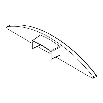 Profile aluminium 52.3x8.4 avec rebord clair