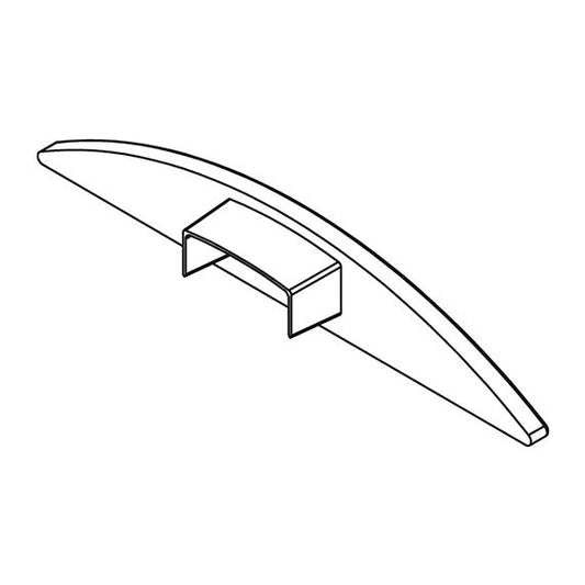 Profile aluminium 52.3x8.4 avec rebord clair