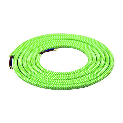 FS Cable rond chiné vert d eau 2 mètres 2 x 0,75mm2