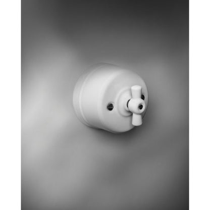 RETRO-CHARM switch porcelain surface mounted white