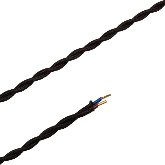 twisted cable - black 2m 2 x 0,75mm2
