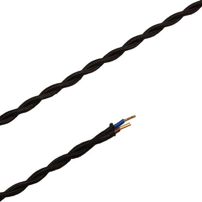 twisted cable - black 2m 2 x 0,75mm2
