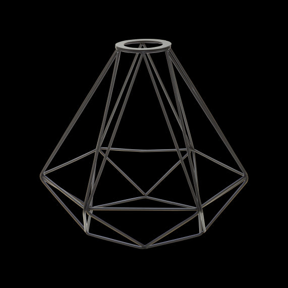 Abat-jour cage métal H.21cm noir