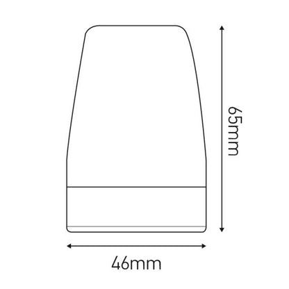 Douille E27 porcelaine ø46mm H.66mm blanc