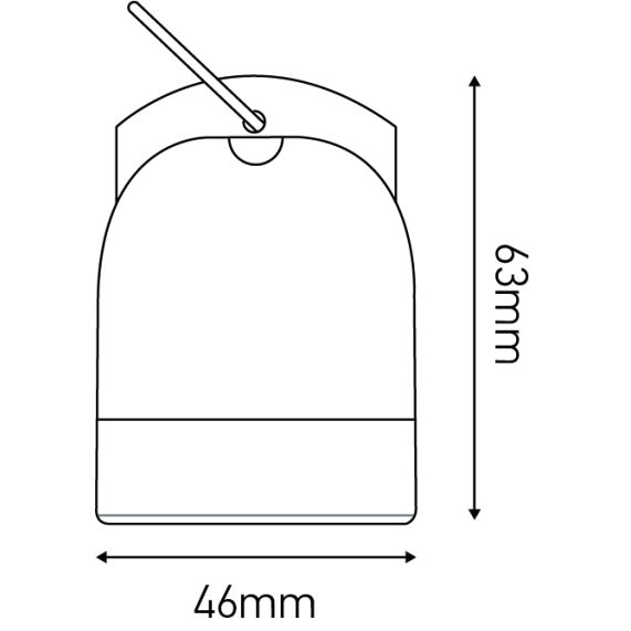 Douille E27 porcelaine av. crochet ø46mm H.70mm blanc