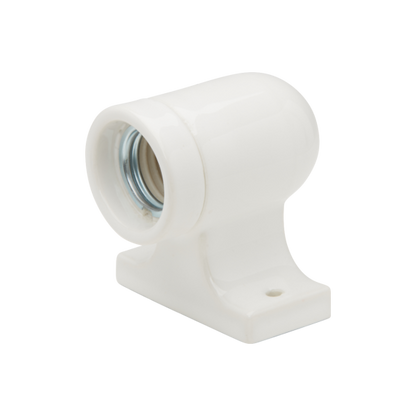 Applique porcelaine E27 av. patte de fixation blanc
