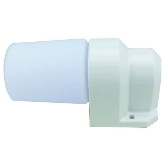 Applique porcelaine E14 av. verrerie opaline blanc