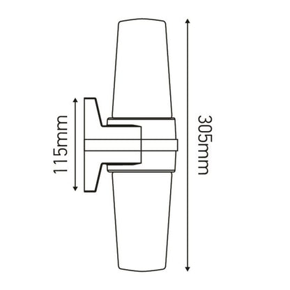 Applique porcelaine E14 double av. verrerie opaline blanc