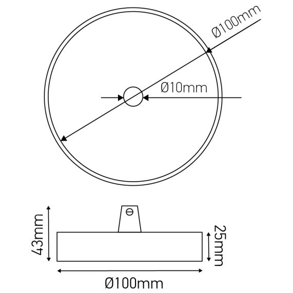 Pavillon acier sortie simple Ø100mm bleu outremer