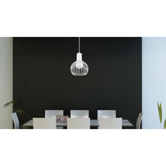 FS EL SUSPENSION E27 MAX.60W ABAT-JOUR BLANC MAT EXTÉRIEUR / INTÉRIE